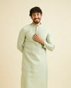 Soft Green Floral Patterned Kurta Set